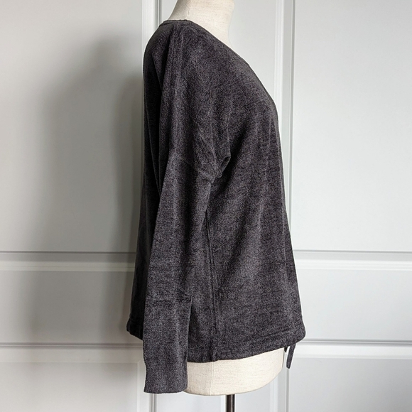 Barefoot Dreams Pullover Top Slouchy CozyChic Ultra Lite® Knit Carbon M NWT - Picture 6 of 14